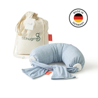 bbhugme Nursing Pillow Blue Melange Made in Germany